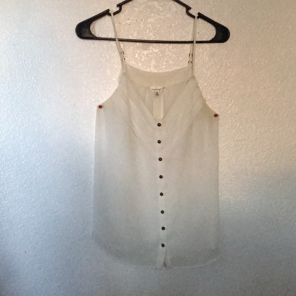 •Beige Button Down Top•